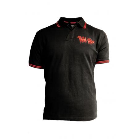 TAGADA JONES - POLO Homme Noir/Rouge Brodé